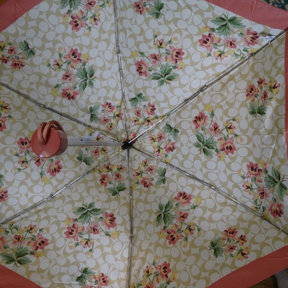COACH Umbrella Nylon Signature Lily Bouquet F75788 - Picture 5 of 5